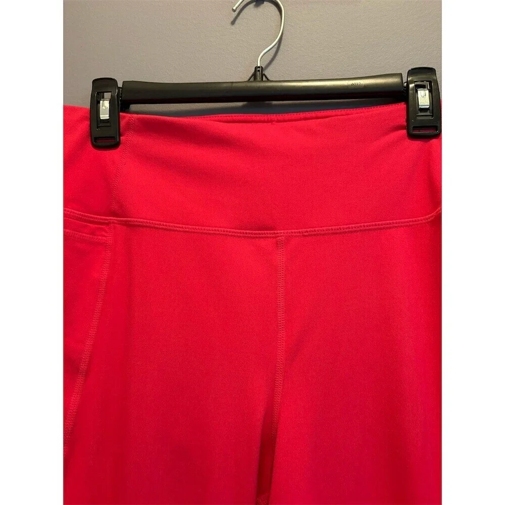 Torrid Leggings Womens 2XL Red High Waist Ankle Active Side Pockets